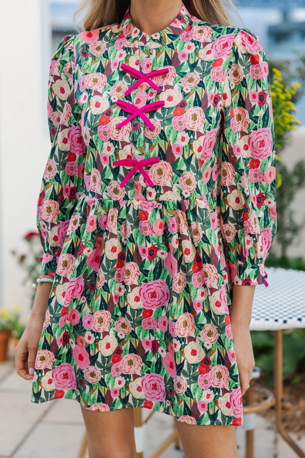 There's Always Hope Pink Floral Dress
