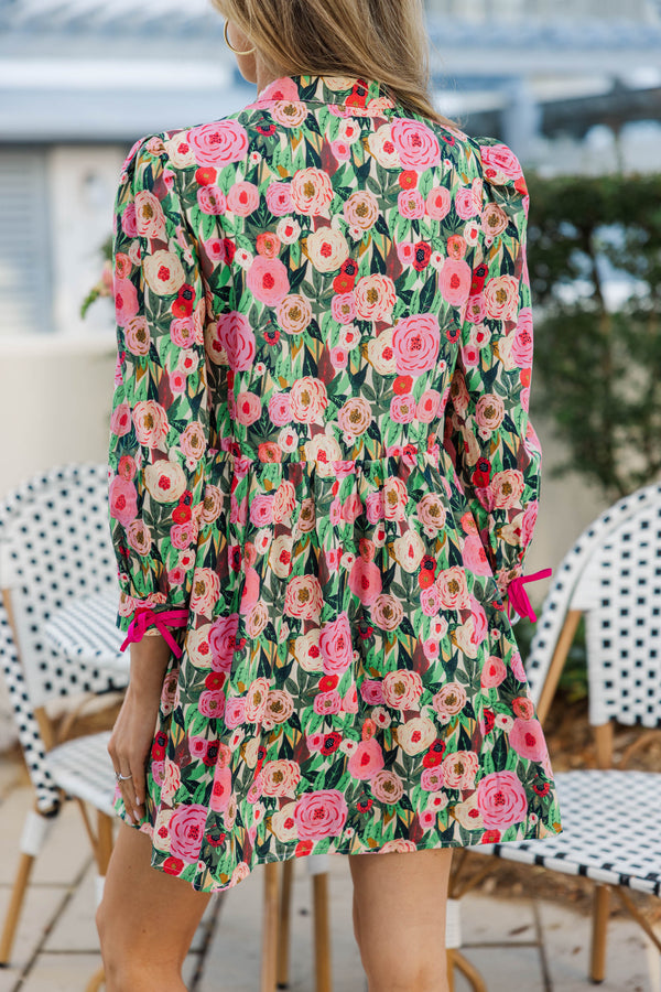 There's Always Hope Pink Floral Dress