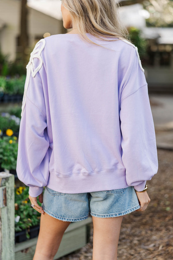 Happy Little Moments Lavender Top