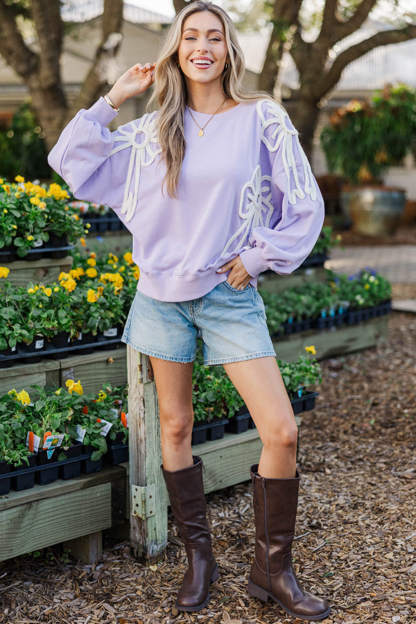 Happy Little Moments Lavender Top