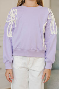 Girls: Happy Little Moments Lavender Top