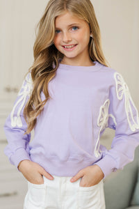 Girls: Happy Little Moments Lavender Top