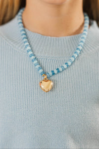 Girls: In The Details Light Blue Beaded Necklace