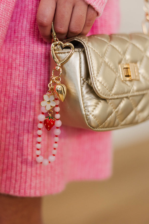 Girls: A Lot Of Love Pink Heart Bag Charm