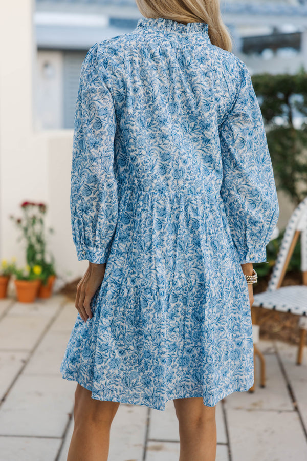 A Timeless Love Blue Toile Dress