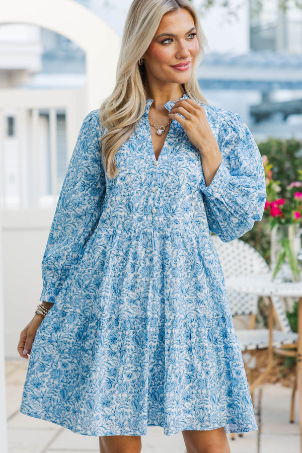 A Timeless Love Blue Toile Dress