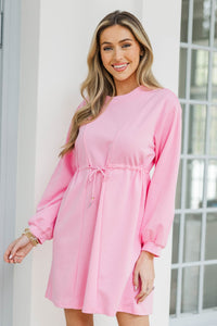Season Of Love Pink Drawstring Dress