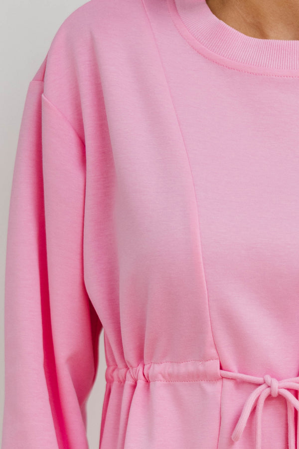 Season Of Love Pink Drawstring Dress