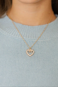 Girls: Charm Me Heart and Bow Necklace