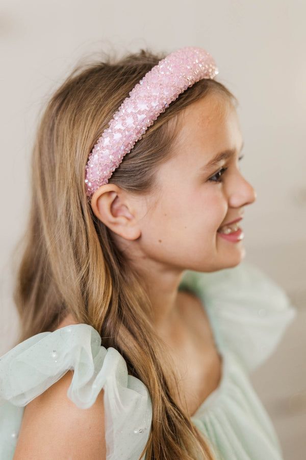 Girls: Blushing Beauty Pink Embellished Headband
