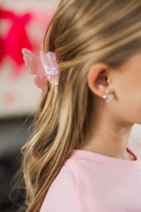 Girls: Sweet Sparkle Pink Rhinestone Butterfly Claw Clip