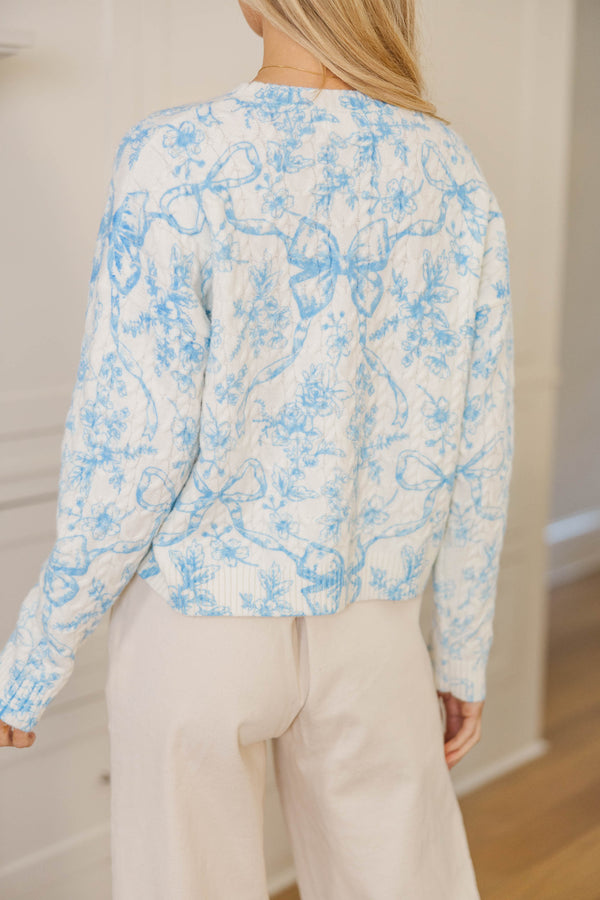 Lovely Little Moments Light Blue Bow Sweater