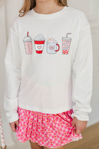 Girls: Love Potion White Long Sleeve Graphic Tee