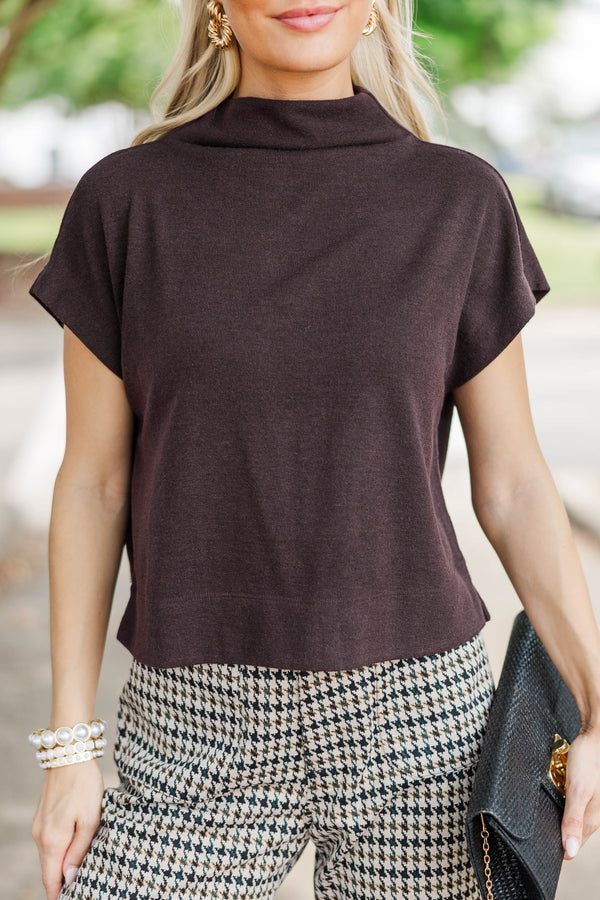 Sweet Like Honey Chocolate Brown Blouse