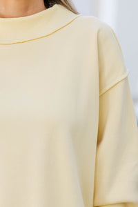 Chasing Sunshine Yellow Mock Neck Sweatshirt