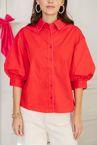 Pure Heart Red Blouse