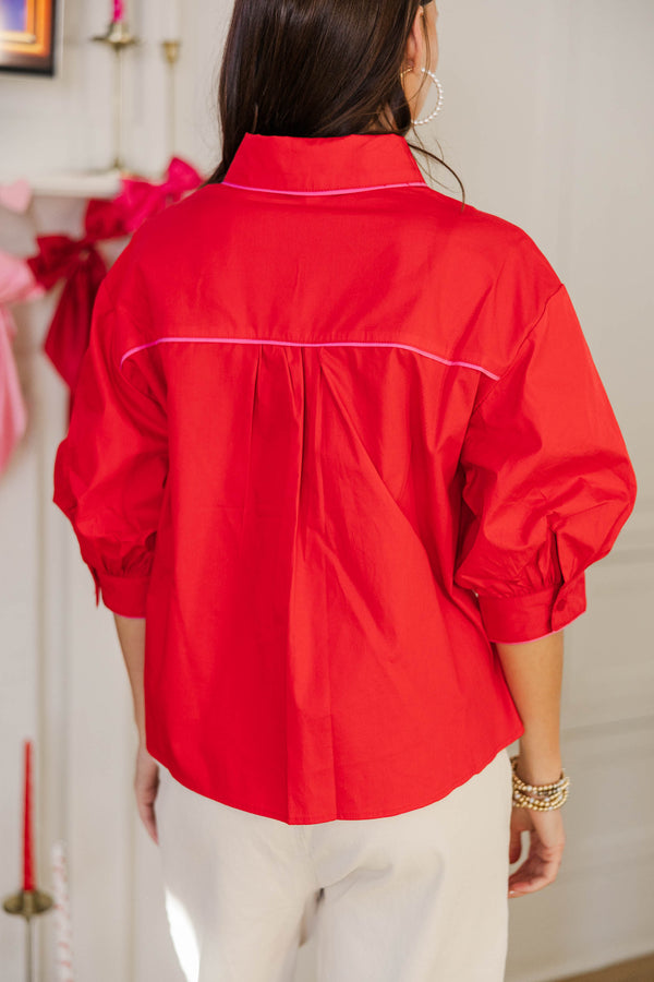 Pure Heart Red Blouse