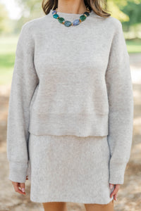Cozy Charm Oatmeal Sweater Set