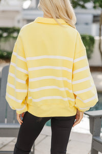 Off The Clock Yellow Striped Tunic