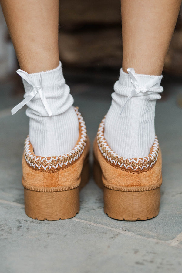 Warm Wishes Tan Booties