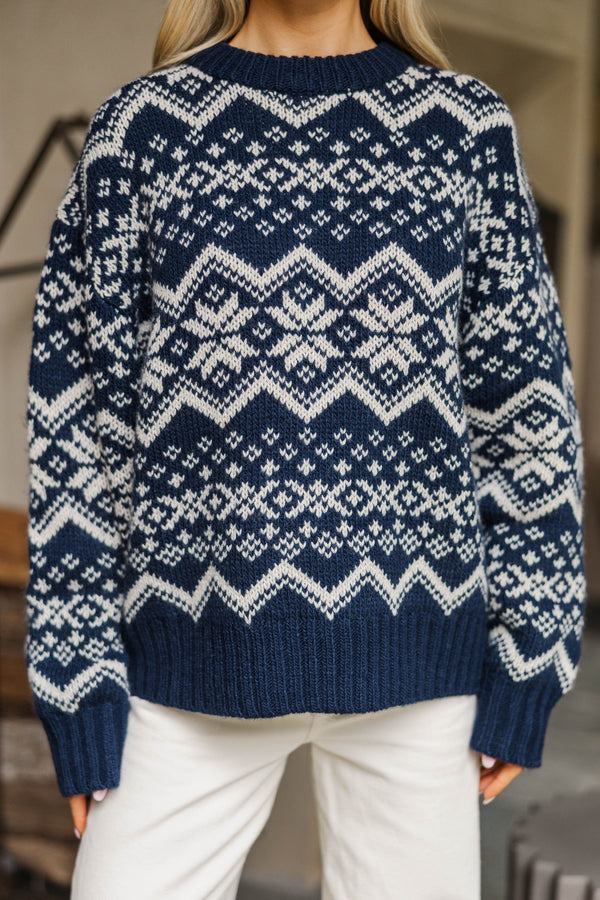 Darling Daze Navy Sweater
