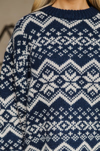 Darling Daze Navy Sweater