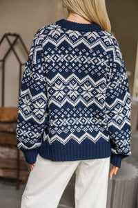 Darling Daze Navy Sweater