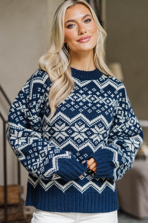 Darling Daze Navy Sweater