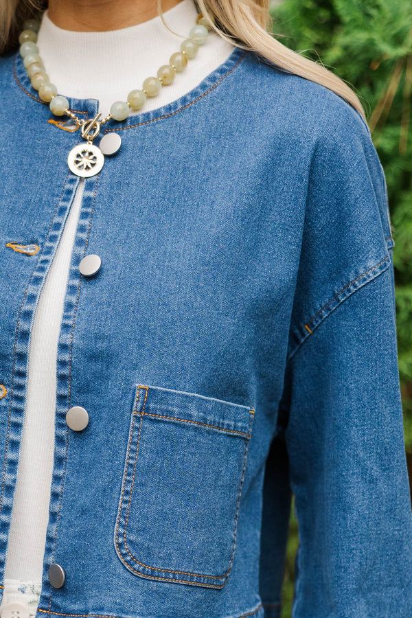 Sweet As Can Be Blue Denim Top