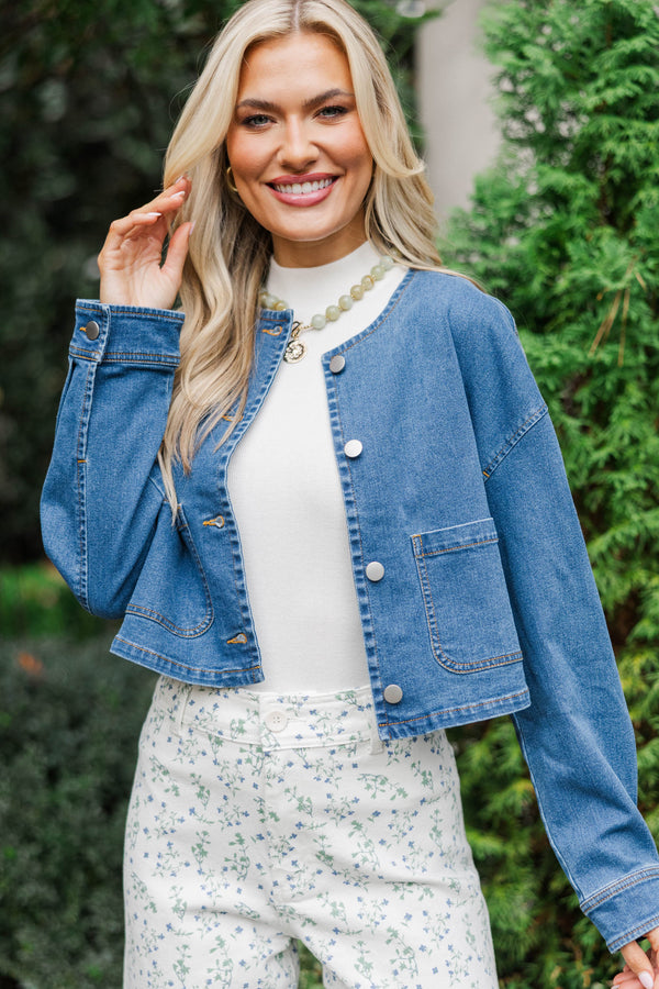 Sweet As Can Be Blue Denim Top
