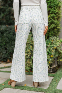 Classic Confidence Cream Wide Leg Jeans