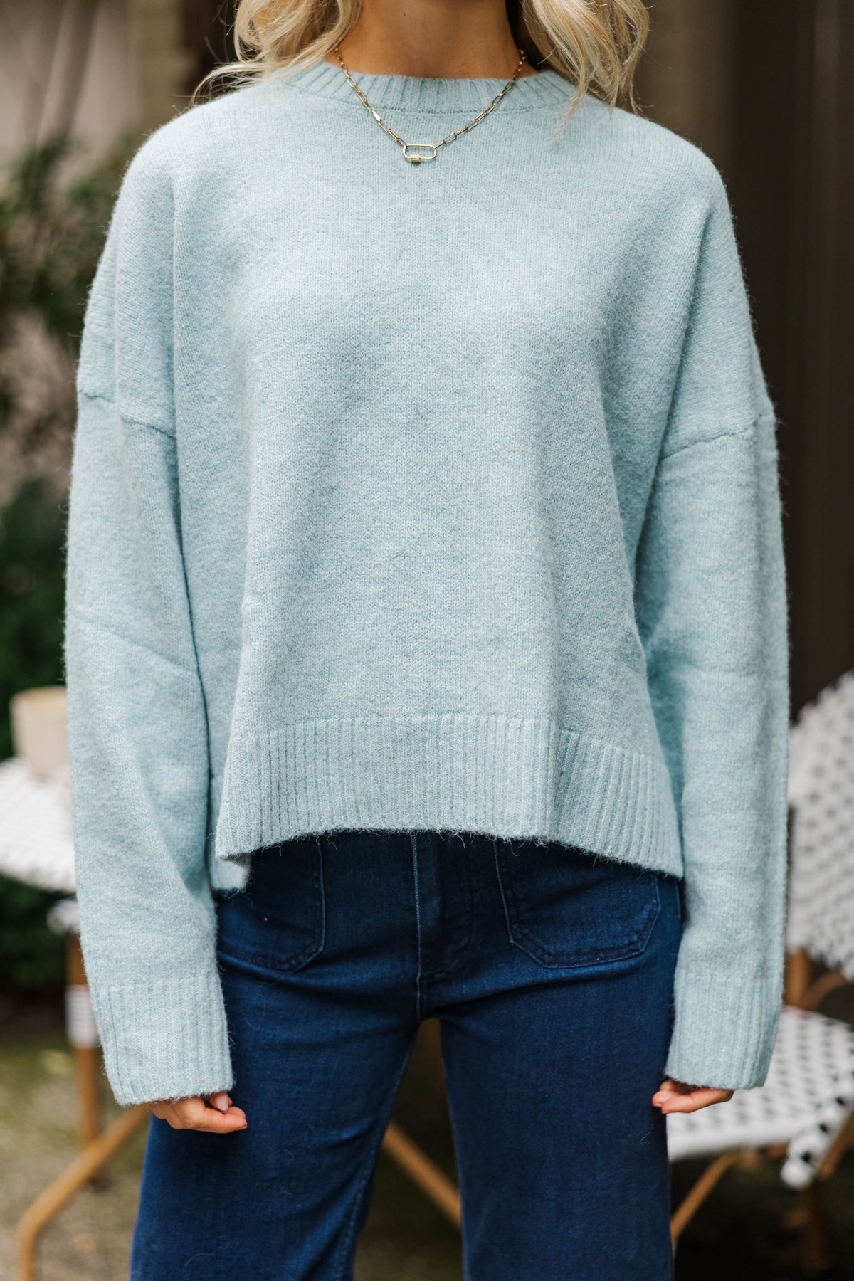 Pure Comfort Light Blue Sweater – Shop the Mint
