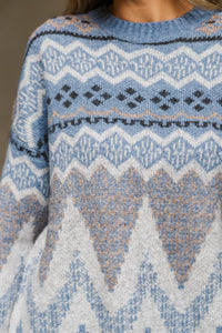 Moment To Treasure Blue Sweater