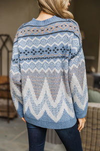 Moment To Treasure Blue Sweater