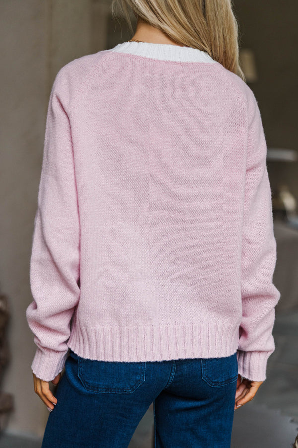 Simple Intentions Pink Sweater
