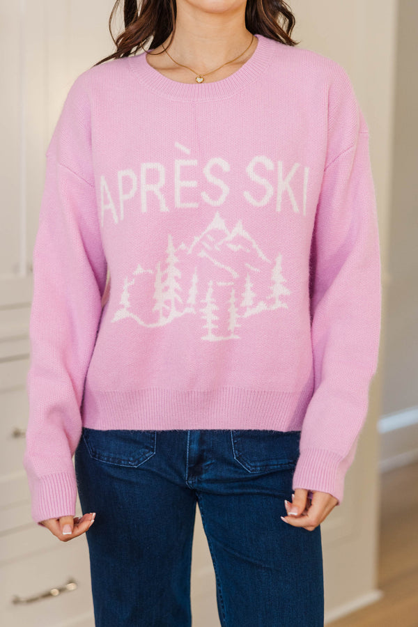 Cozy All Day Pink Sweater