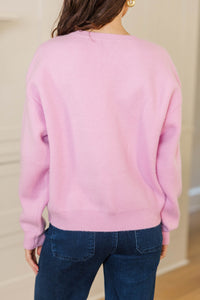 Cozy All Day Pink Sweater