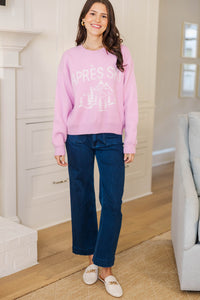 Cozy All Day Pink Sweater