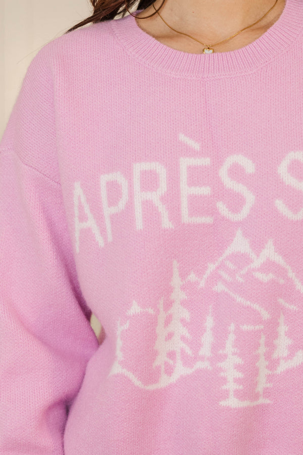 Cozy All Day Pink Sweater
