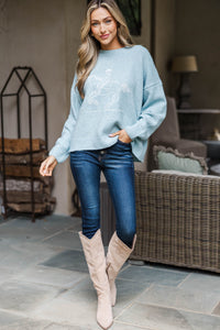 Simple Joy Light Blue Sweater