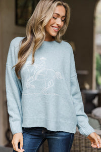 Simple Joy Light Blue Sweater