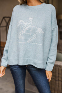 Simple Joy Light Blue Sweater