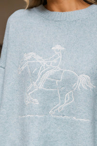 Simple Joy Light Blue Sweater