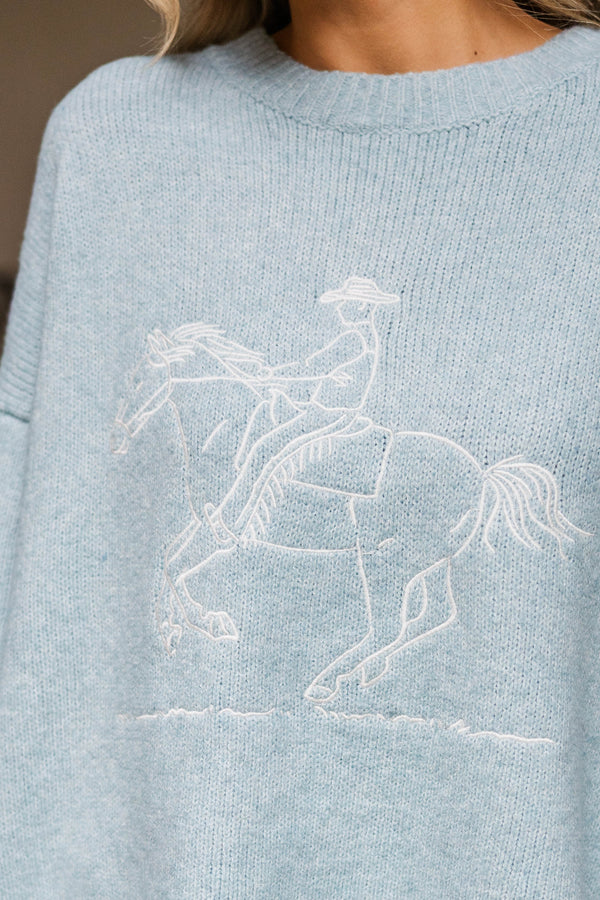 Simple Joy Light Blue Sweater