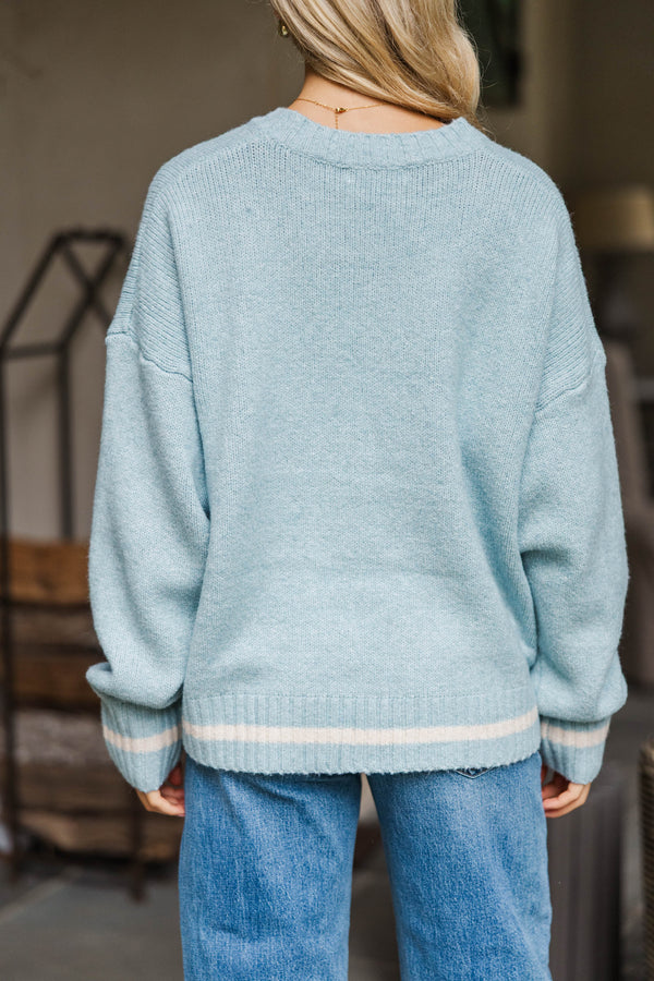Fresh Breeze Light Blue Sweater