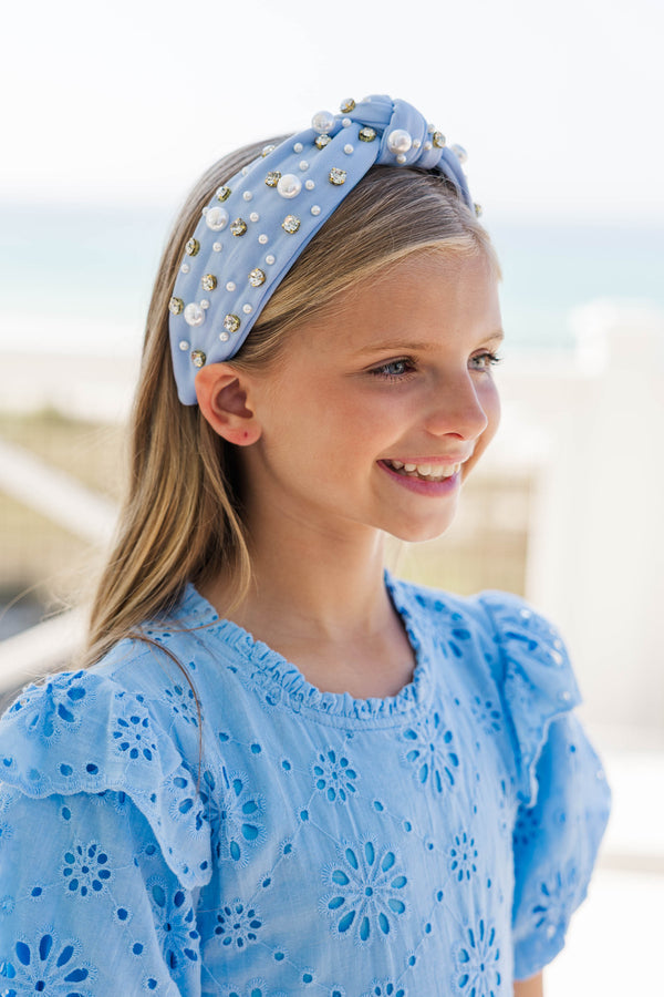 Girls: Must Be Dreaming Light Blue Pearl Headband