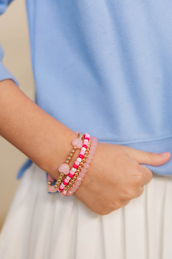 Girls: To My Heart Pink Bracelet Set