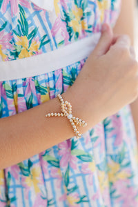 Girls: Little Wishes Gold Bow Beaded Bracelet