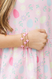 Girls: Sweetheart Spark Pink Cross Bracelet Set