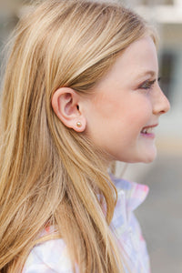 Girls: Classic & Cute Gold Stud Earrings